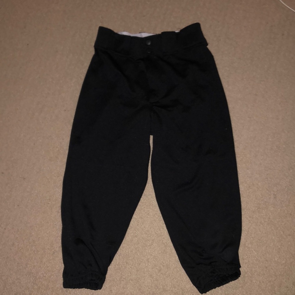 Black Youth M Baseball Pants